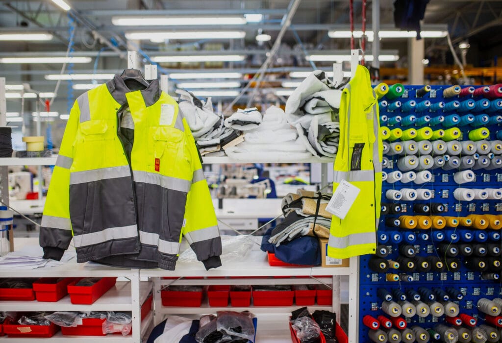 Hi-vis workwear produced on demand for Lindström customers
