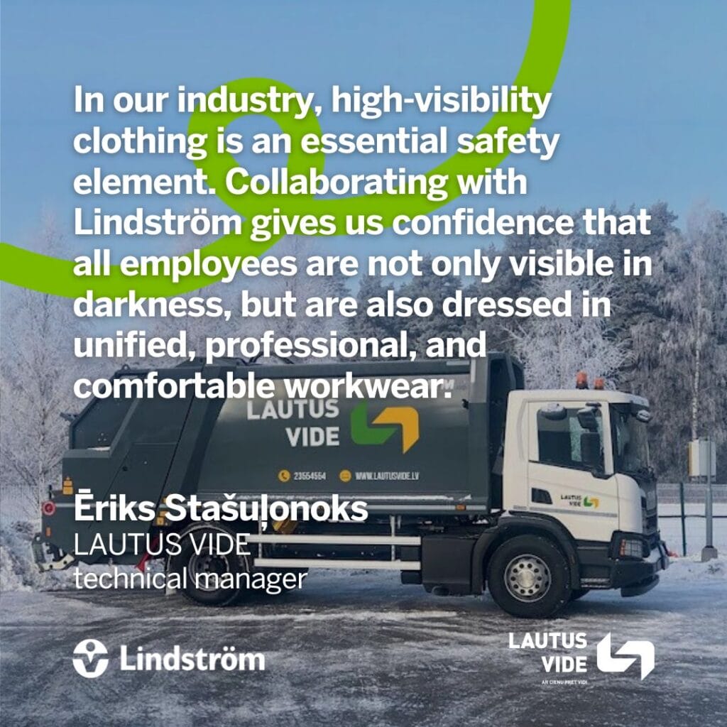 Lautus Vide customer quote about Lindström workwear service