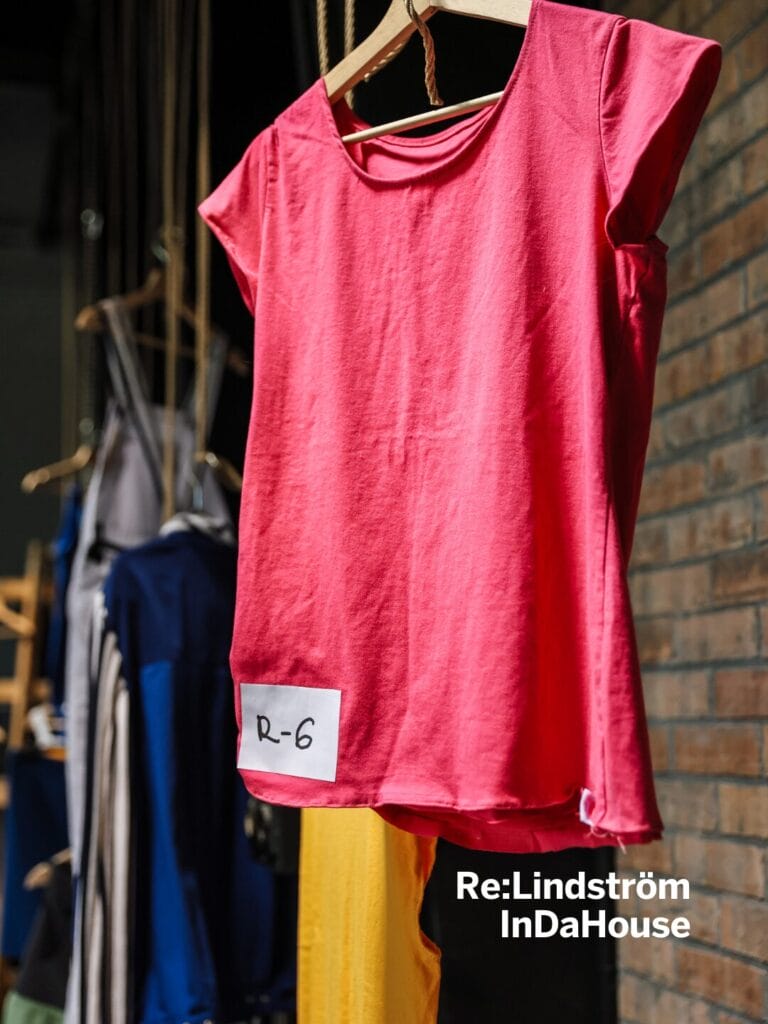 pink upcycled Lindström shirt