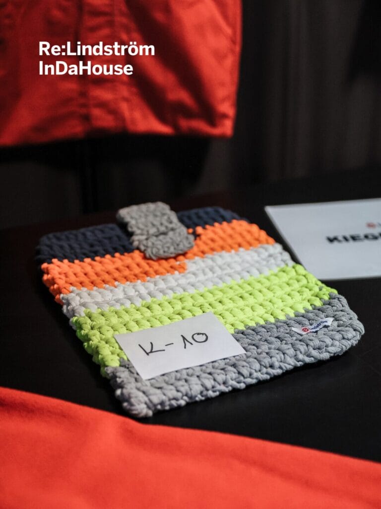 colourful pouch created from old textiles