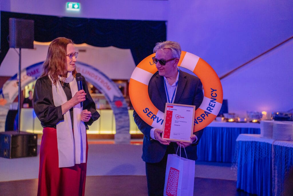 The Service Transparency award for Lindström Bulgaria, Ventzislav Boyadjiev, Managing Director of Lindström Bulgaria.