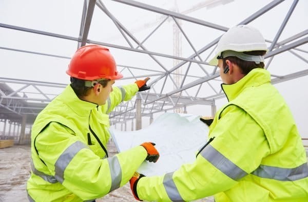 Workmen in hi vis