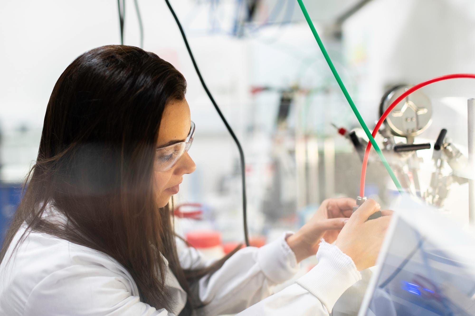 female engineer working in a lab