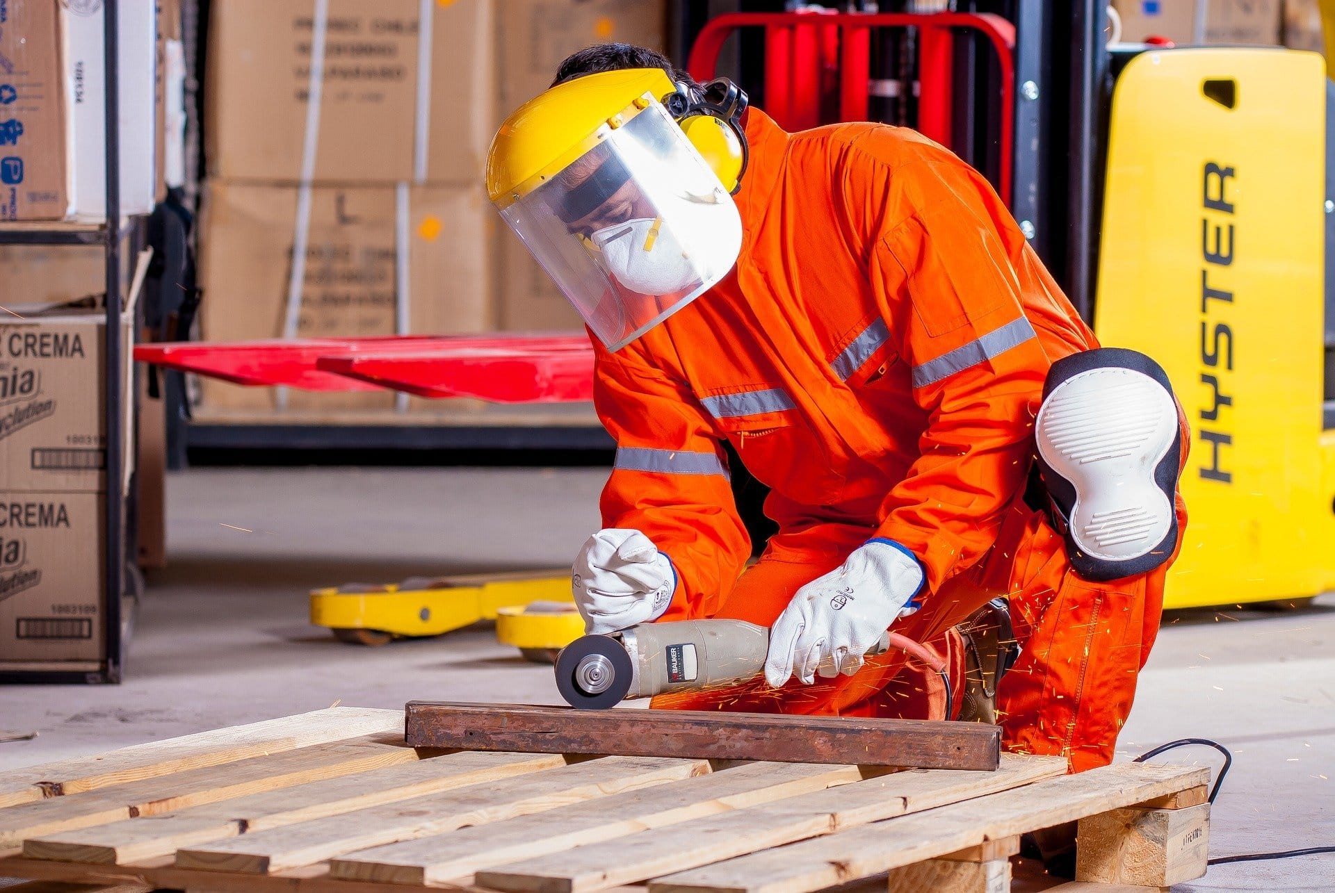 Man working in his workwear