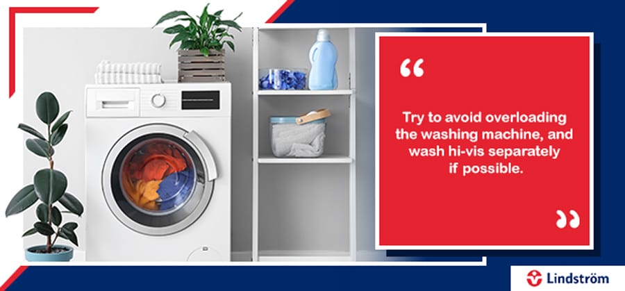 Washing machine in laundry room