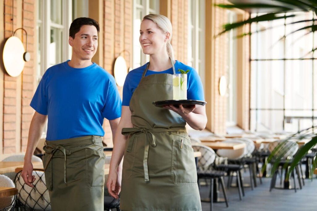 Restaurant staff dress for chefs from Lindström.
