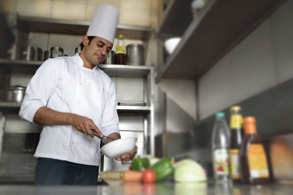 Restaurant staff dress for chefs from Lindström.